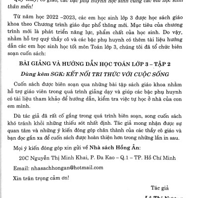 Bài Giảng Và Hướng Dẫn Học Toán Lớp 3 - Tập 2 (Bám Sát SGK Kết Nối Tri Thức Với Cuộc Sống)