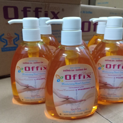 COMBO GEL RỬA TAY DƯỠNG DA OFFIX NANO ( CÓ NGHỆ NANO) + móc khóa bấm móng tay