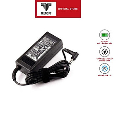 Sạc TeemoPC dùng Tương Thích Cho laptop Asus 65w 3.42a chân thường 5.5mm kèm dây nguồn Hàng Nhập Khẩu
