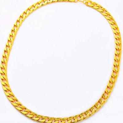 Dây chuyền nam bản to dẹt mạ vàng 24k D12