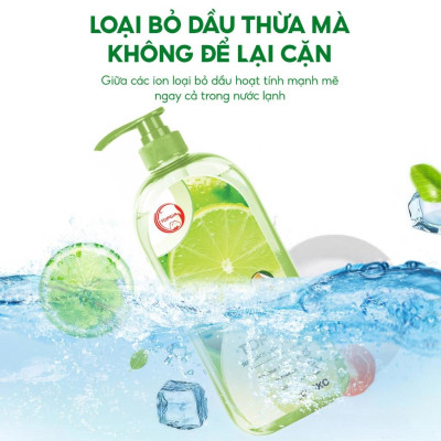 Nước rửa chén bát TopGia hương chanh chiết xuất tự nhiên làm sạch dầu mỡ bảo vệ da tay chai 1kg