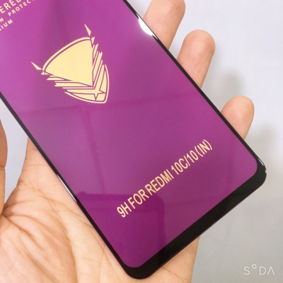 Kinh cường lực full màn hình OG tím cao cấp dàn cho Xiaomi Redmi 10C /12C( hàng chính hãng)