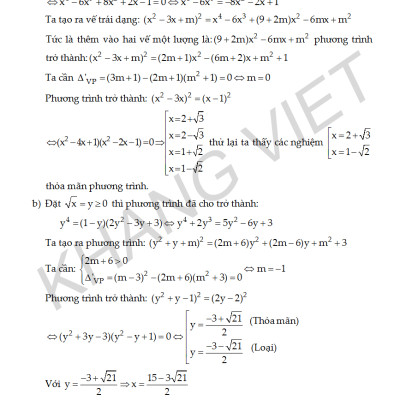 Khám Phá Bí Quyết Kì Thi THPT 2 Trong 1 Phương Trình, Bất Phương Trình, Hệ Phương Trình, Bất Đẳng Thức _KV	