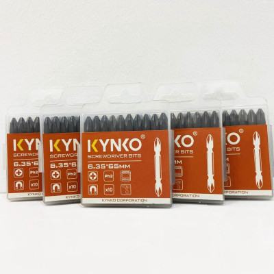 (VỈ 10 CÁI) Mũi vít 2 đầu PH2 (không mạ) chiều dài 65mm CHÍNH HÃNG KYNKO MVKM2XPH2-065-V10