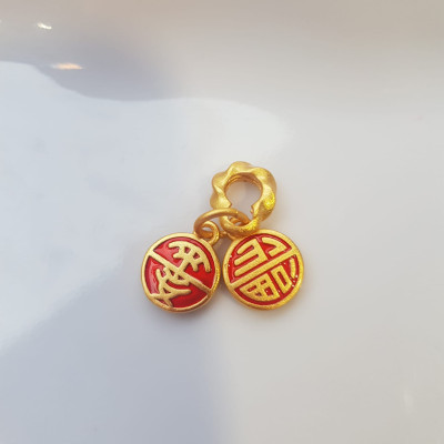 Phụ Kiện Nữ Charm vòng đeo tay xinh  Hình 2 đồng tròn đỏ kiểu may mắn các chị em phối vào vòng tay của mình ạ  Size đồng tròn kiểu size ngang 10mm x dầy 2mm ạ