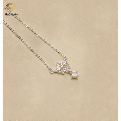 Dây chuyền bạc Ý 925 Huệ Ngân- Vương miện PP1486