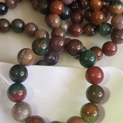 Vòng Tay phong thủy Nam đá Casidon tự nhiên Màu mới 14mm 14 hạt bóng rất đẹp Vòng đa sắc màu đẹp lạ mới sang rẻ đẹp Hợp Nam tất cả các mệnh đeo mệnh Thổ, mệnh Kim, mệnh Thủy và mệnh Mộc ạ