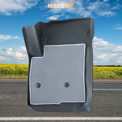 Thảm 2 lớp (sd3) dạng lưới lục giác MG G50 (ghi) bề mặt cao su siêu sạch nhãn hiệu Macsim