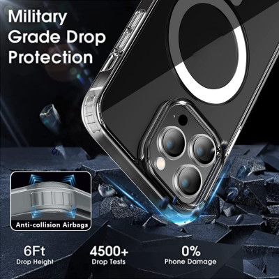 Ốp lưng từ tính Maqsafe cho iPhone 14 Pro Max hiệu X-Level Magic Magnets Series trong suốt, siêu mỏng 1.5mm, chống sốc, hỗ trợ sạc Maqsafe,  độ trong tuyệt đối, chống trầy xước, chống ố vàng, tản nhiệt tốt - Hàng nhập khẩu