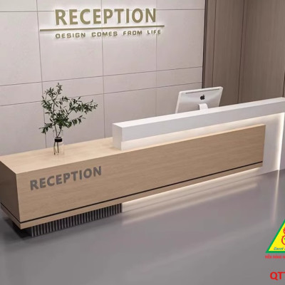 QUẦY LỄ TÂN, QUẦY TIẾP TÂN, QUẦY TÍNH TIỀN, QUẦY THU NGÂN QTT429 (KHÔNG ĐÈN)- NỘI THẤT LẮP RÁP VIENDONGADV