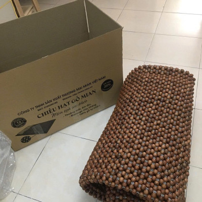 Chiếu Hạt Gỗ Hương Cao Cấp - Kích Thước 1,2mx1,9m hạt 1.8cm ( video , hình thật )