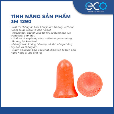 Nút tai chống ồn cao cấp Honeywell Max 1 - Nút bịt tai chống ồn khi đi ngủ, ôn thi, đi máy bay, công trình, xưởng in