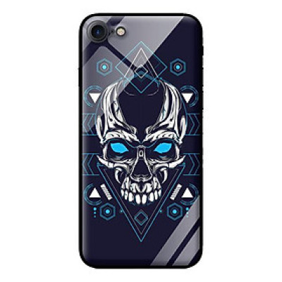 Ốp lưng kính cường lực cho iPhone 8 Đầu Lâu - Hàng chính hãng