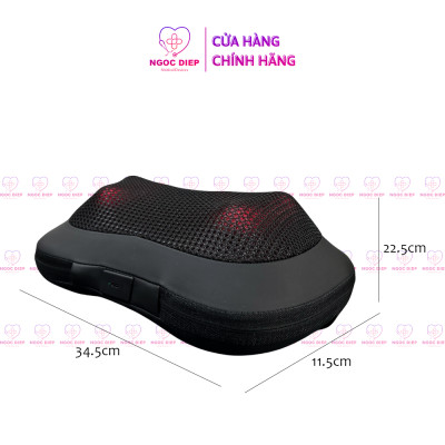 Gối Massage Nhiệt Hồng Ngoại OROMI ORM-755 - 6 Bóng xoay - Mát xa Cổ Vai Gáy, Thắt Lưng