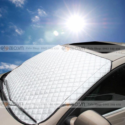 Tấm che chắn nắng nóng kính lái xe ô tô Nissan Almera vải dù 3 lớp cao cấp - OTOALO
