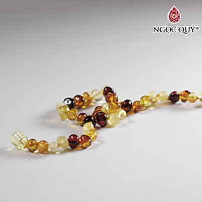 Vòng tay cho bé hổ phách 6mm - Ngọc Quý Gemstones