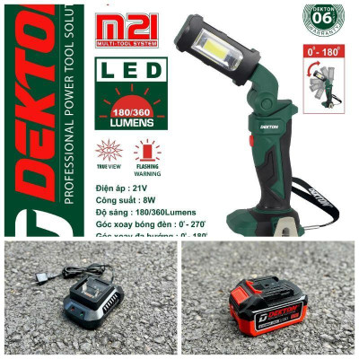ĐÈN CẦM TAY 21V M21-D360LM DEKTON - HÀNG CHÍNH HÃNG