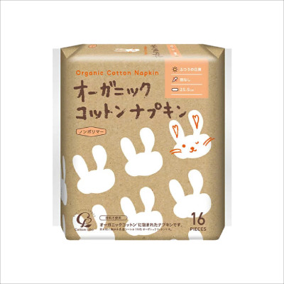 Băng Vệ Sinh Organic Không Cánh Cotton Labo Organic Napkin Non-Wings 25.5cm (16 Miếng/Gói)
