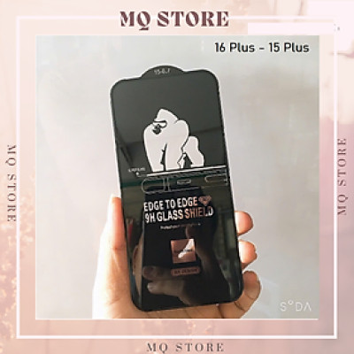 Kính cường lực cho iPhone 16  Pro Max, 16 , 16 Plus, 16 Pro trong suốt full màn hình ( hàng chính hãng)