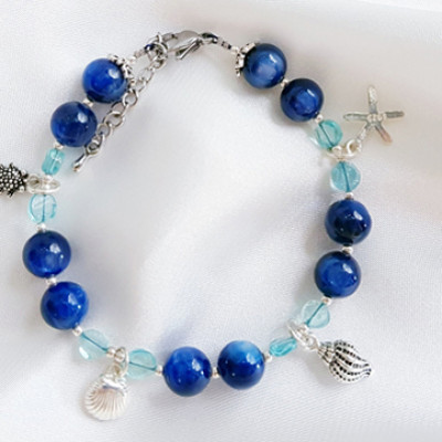 Vòng Tay Laliz Mệnh Thủy Đá Kyanite Charm Ocean - TAR.10