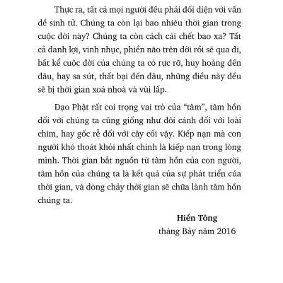 Thời Gian Sẽ Chữa Lành Tâm Hồn Bạn - hay trao gửi mọi thăng trầm của kiếp sống này cho thời gian