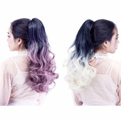 Tóc giả kẹp ngoặm omber cao cấp- hình thật