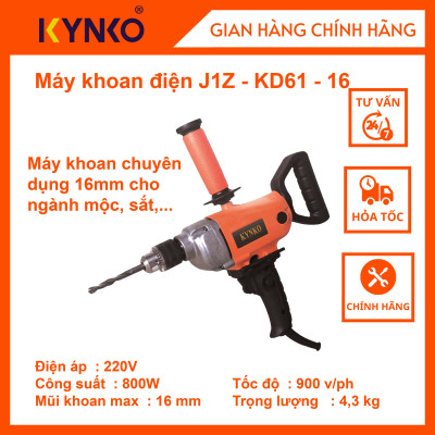 Máy khoan điện cầm tay chính hãng Kynko J1Z- KD61 -16 giá tốt