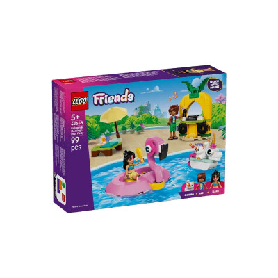 LEGO FRIENDS 42658 Đồ Chơi Lắp Ráp Bữa Tiệc Hồ Bơi Của Kỳ Lân Và Hồng Hạc (99 chi tiết)