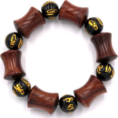 Vòng tay chuỗi hạt hồng mộc hình ống tre HMS2