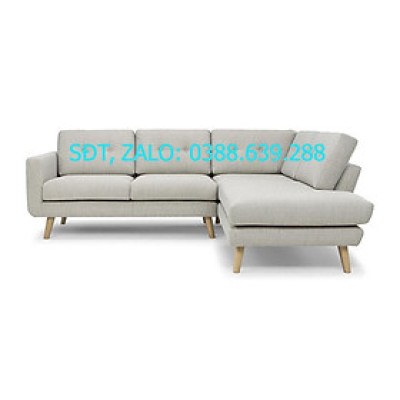 Sofa góc Bình Long Sofa New Euro 2018 (Kem phối xám)+ Tặng 2 gối trang trí