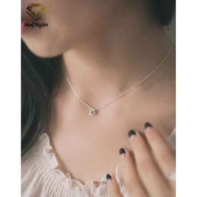 Dây chuyền bạc 925 Huệ Ngân - Cúc họa mi PP1159