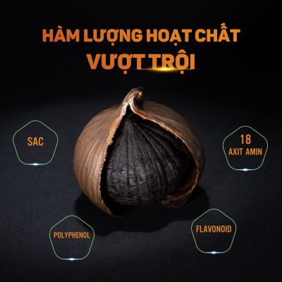 Tỏi đen cô đơn bóc vỏ hộp 450g - Tỏi Kim Cương Đông Á - hỗ trợ tăng cường đề kháng, ổn định huyết áp, bảo vệ tim mạch
