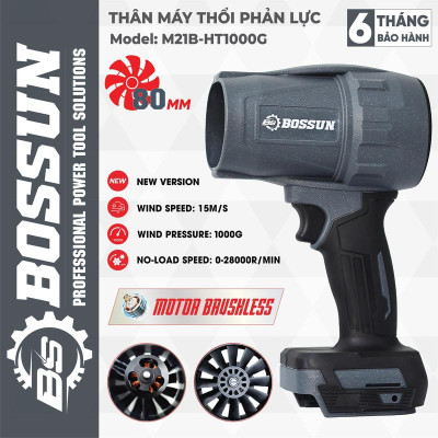 Máy Thổi Phản Lực Dùng Pin Bossun - M21B-HT1000G - Động Cơ Không Chổi Than - Chân Pin Phổ Thông - Pin 15 Cell 21V/6Ah