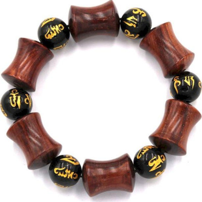 Vòng tay chuỗi hạt hồng mộc hình ống tre HMS2