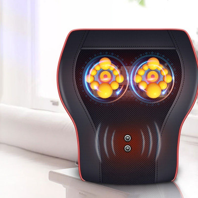 Gối massage cổ vai gáy, Máy massage lưng hồng ngoại trị liệu 16 đầu bi massage cùng chế độ rung