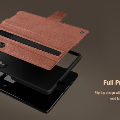 Bao Da dành cho Samsung Galaxy Z Fold 3 hiệu Nillkin Aoge Leather Cao Cấp - Hàng nhập khẩu