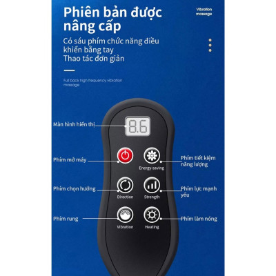 ￼Gối Massage Cổ Vai Gáy Hồng Ngoại (loại 1 ) - Máy Massage 20 bi cao cấp thế hệ mới bản nâng cấp siêu xịn