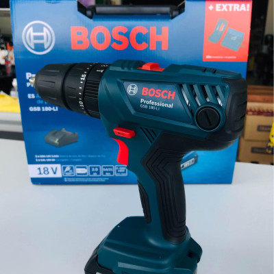 MÁY KHOAN, VẶN VÍT DÙNG PIN 18V BOSCH GSB 180-LI (KÈM PHỤ KIỆN) - HÀNG CHÍNH HÃNG