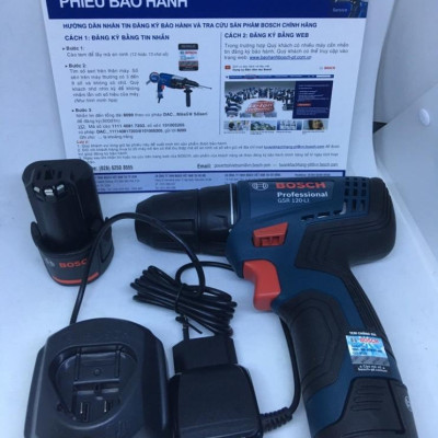 MÁY KHOAN VẶN VÍT PIN 12V BOSCH GSR 120-LI GEN II (1 PIN + PHỤ KIỆN) - HÀNG CHÍNH HÃNG