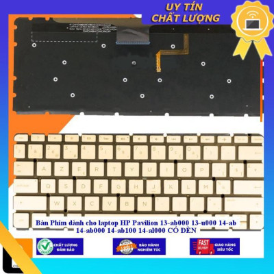 Bàn Phím dùng cho laptop HP Pavilion 13-ab000 13-u000 14-ab 14-ab000 14-ab100 14-al000 CÓ ĐÈN - MÀU ĐỒNG - Hàng Nhập Khẩu New Seal