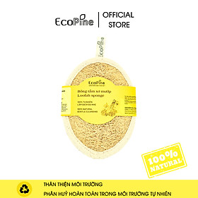 Bông tắm xơ mướp ECOPINE hình Oval size M