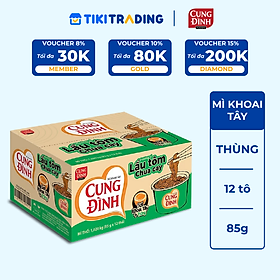 Thùng 12 Tô Mì Khoai Tây Cung Đình Hương Vị Lẩu Tôm Chua Cay