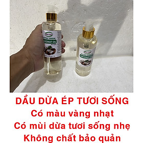 DẦU DỪA HỮU CƠ ÉP LẠNH - RICH COCO - EXTRA VIRGIN COCONUT OIL – CHAI 300ml