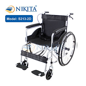 Xe lăn tiêu chuẩn cho người bệnh, người lớn tuổi, người đi lại khó khăn - NIKITA S213-2