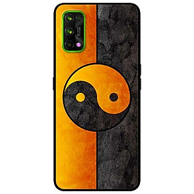 Ốp lưng dành cho Realme 7 Pro mẫu Vòng Tròn Cam Đen