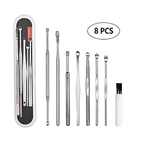 Dụng Cụ Lấy Ráy Tai Chuyên Nghiệp 6 và 8 Món Kèm Hộp - Hàng Loại 1 - CHính Hãng MINIIN