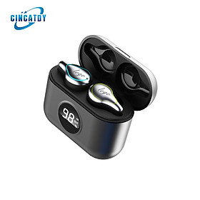CINCATDY Tai Nghe Bluetooth True Wireless Headset Dock Sạc có Led Báo Pin Kép SE-16s - Hàng Nhập Khẩu