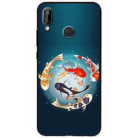 Ốp lưng in cho Huawei Nova 3e Mẫu Koi Vây Quanh