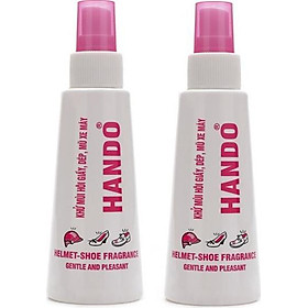 Bộ 2 chai xịt khử mùi giày dép, mũ bảo hiểm 120ml Hando