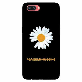 Ốp lưng in cho Oppo A3s/ A5 2018 Mẫu Cúc To Nền Đen